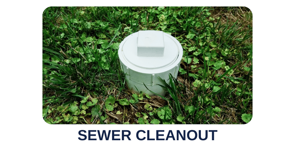 A newly installed sewer cleanout