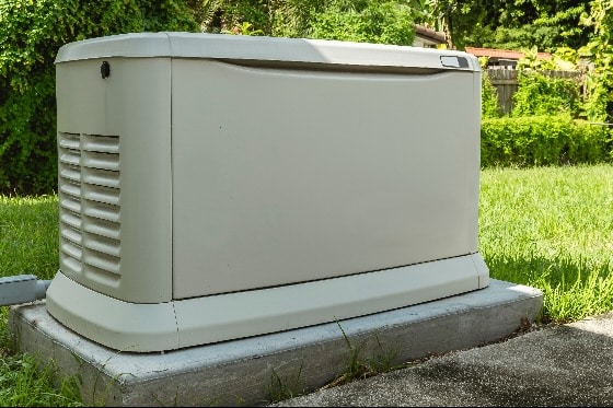 A photo of a residential home generator