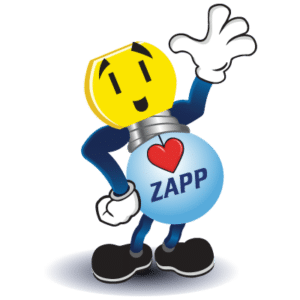 Mainstream yuru-chara mascot Zapp a lightbulb and outlet mashup.