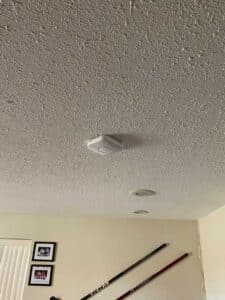 Ceiling-mounted HVAC safety and system component installed during Greenacres HVAC upgrade