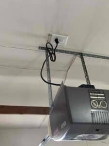 Ceiling outlet for garage door opener