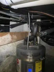 New electrical connection to the existing water heater after panel upgrade