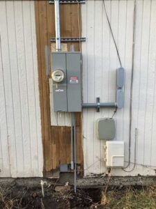 New electrical meter and exterior disconnect installation Spokane