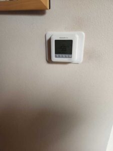 Honeywell thermostat installed for new HVAC system in Spokane Valley