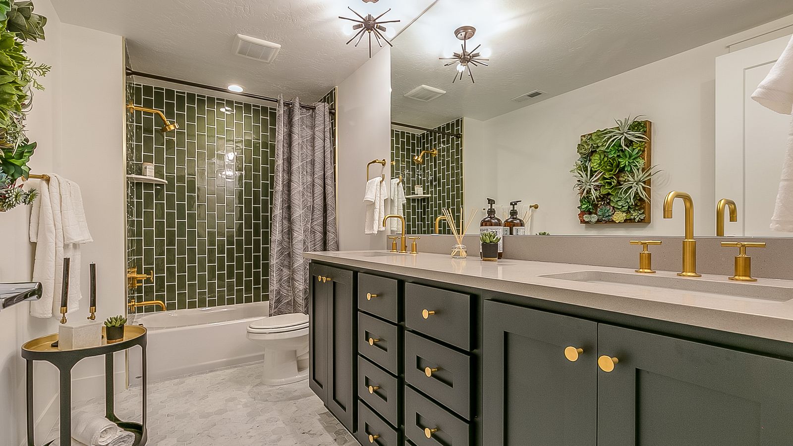 New modern bathroom with modern fixtures